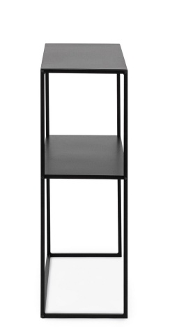Set 2 Consolă dreptunghiulară Alrik, din oțel vopsit electrostatic, negru, 78x27x78 cm - Img 4
