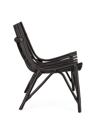Set 2 Fotolii lounge Menendez, din ratan, negru, 77 x 80 x 84 cm - Img 6