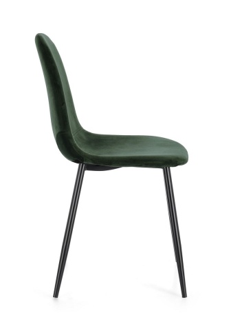 Set 4 scaune Irelia, din catifea, Verde închis, 52,5x42,5x90 cm - Img 6