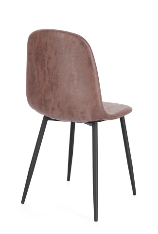 Set 4 scaune Irelia, din piele ecologică, Coniac, 52,5x42,5x90 cm - Img 2