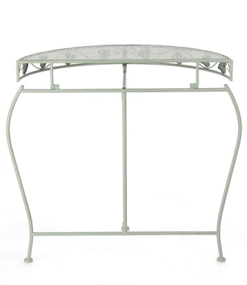 Set de 2 console Harriet, din oțel vopsit electrostatic, salvie, 75x36x75 cm - Img 4