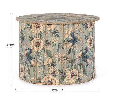 Set de 2 Măsuțe de cafea Maylin, rotunde, din bambus, 58x40 cm - Img 2
