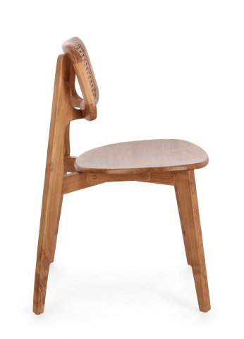 Set de 2 scaune Abby, din lemn de tec și ratan, finisaj natural, 52 x 56 x 83.5 cm - Img 6