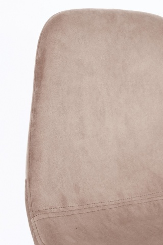 Set de 2 scaune de bar Irelia, din catifea, taupe, 46x39x103 cm - Img 7