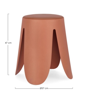 Set de 4 taburete Imogen, teracotă, diametru 37 cm, înălțime 47 cm - Img 2
