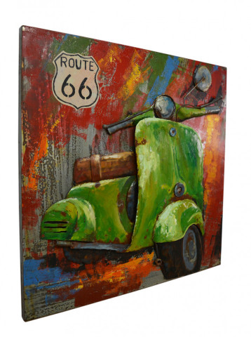Tablou din metal Motorroller 80cm x 80cm - Img 3
