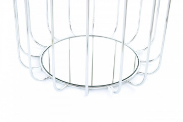 Taburet tapitat/masuta de cafea rotund/a Comfortable 50x50x45 cm albastru - Img 8