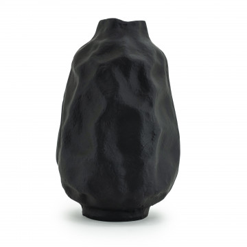 Vaza de aluminiu Dent mare neagra 37 cm