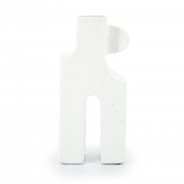 Vaza de ceramica Trib mare alba 54 cm