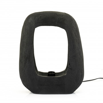 Veioza din lemn Gibs 33x10x40 cm neagra