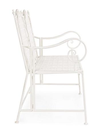 Bancă Emily, 2 locuri, pliabilă, din metal vopsit electrostatic, 115x60x92 cm - Img 5