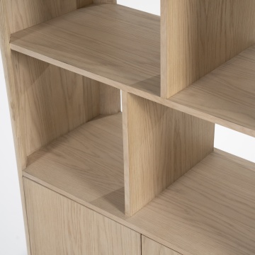 Bibliotecă Harvey din lemn de stejar natural 90x40x180 cm - Img 4