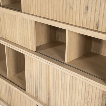 Bibliotecă Milo din lemn de stejar natur - Img 11
