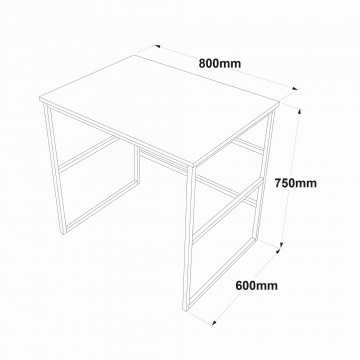 Birou din pal melaminat VG19 pin 80 cm - Img 6
