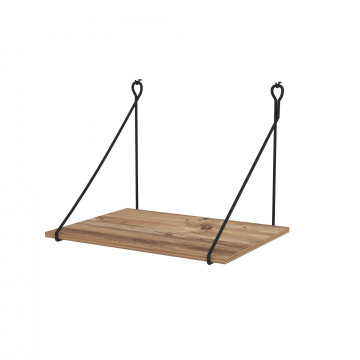 Birou suspendat din pal melaminat Tuna nuc negru 70 cm - Img 4