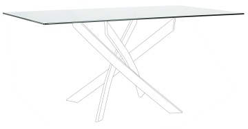 Blat din sticlă masă dining Modern, 160x90 cm