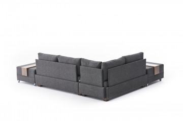 Coltar Fly pe stanga antracit, 3 locuri, extensibil cu 2 parti modulare - Img 7