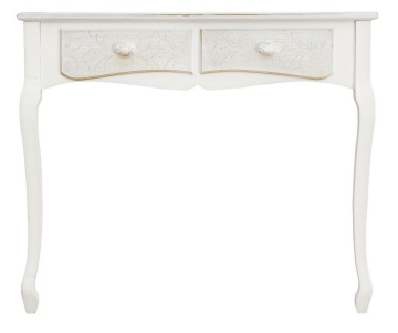 Consolă Clorine, MDF, motive florale încrustate, 90x40x78 cm - Img 3