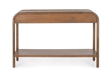 Consolă Sanat, din lemn de mango, cu front încrustat, 120x40x80 cm - Img 3