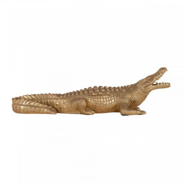 Decoratiune crocodil, gold - Img 2
