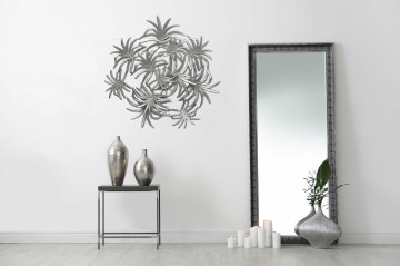 Decoratiune de perete din fier Domizil argintie - Img 2