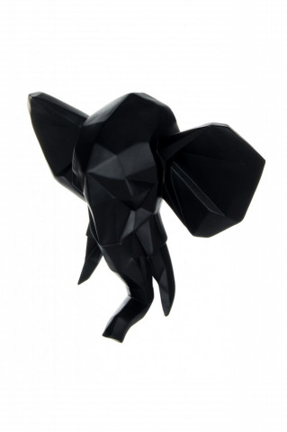 Decoratiune de perete Elephant, negru - Img 1