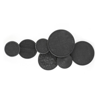 Decoratiune de perete Round & round neagra - Img 2