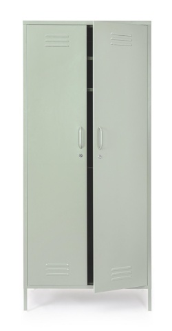 Dulap Cambridge, cu 2 uși, din oțel, vopsit electrostatic, verde salvie, 80x50x185 cm - Img 8