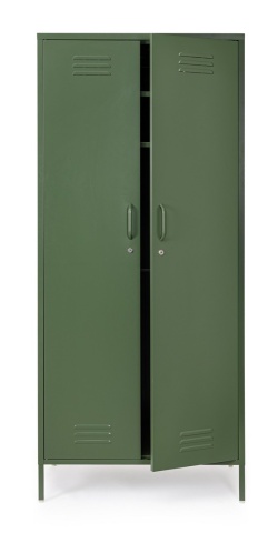Dulap Cambridge, cu 2 uși, din oțel, vopsit electrostatic, verde salvie, 80x50x185 cm - Img 10