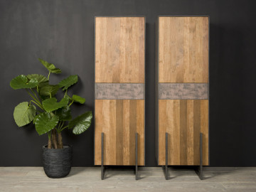 Dulap din tec reciclat - usa pe dreapta 57x182 cm - Img 2