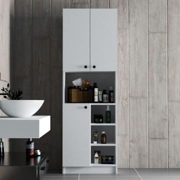 Dulap inalt din pal melaminat Order alb 59,6x180x35 cm - Img 3