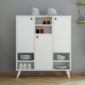 Dulapior din pal melaminat Practica alb 105x123,6x35 cm - Img 3