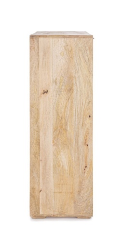 Dulapior Nashik, 2 uși, 2 sertare, din lemn de mango și lemn reciclat, 118x40x120 cm - Img 4