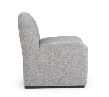 Fotoliu Bassilla Bouclé, Gri, 71 x 69 x 72.5 cm - Img 6