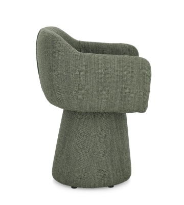 Fotoliu Lottie, pivotant cu mecanism de revenire, cu brațe, din material textil, verde, 59x55x77 cm - Img 5