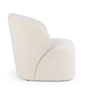 Fotoliu natural din textil bouclé, 79.5 x 75.5 x 72 cm - Img 6