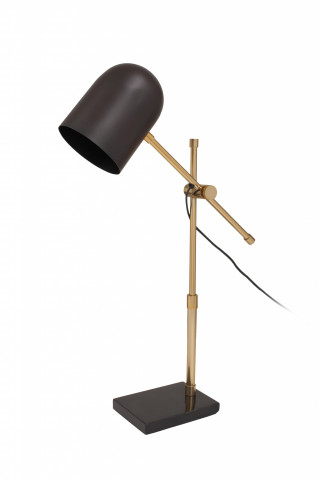 Lampa de birou din otel/alama/fier Celeste, auriu/negru, un bec - Img 1