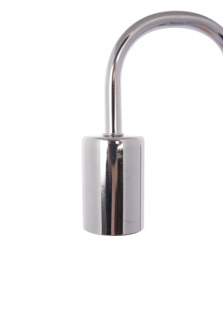 Lampa decoartiva din metal/lemn Vinara argintie, un bec - Img 3