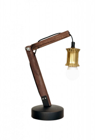 Lampa decorativa din alama Rossa VII maro, un bec