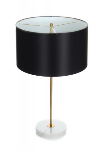 Lampa decorativa din metal/marmura Piona neagra / aurie, doua becuri