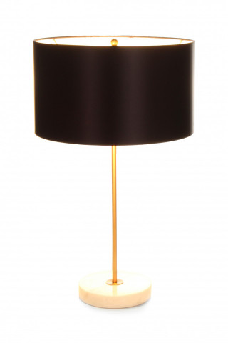 Lampa decorativa din metal/marmura Piona neagra / aurie, doua becuri - Img 2