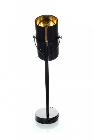 Lampa decorativa din tesatura/metal Novum neagra, un bec - Img 4