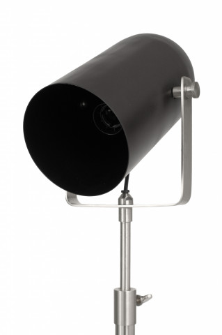 Lampadar din otel/alama/fier Celeste, negru/argintiu, un bec 27x53x133-163 cm - Img 3