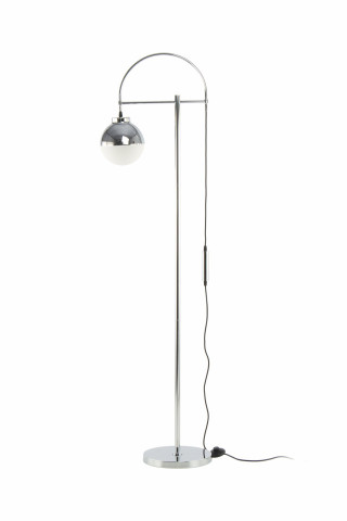 Lampadar din sticla/fier Lavina alb/ argintiu, un bec - Img 3