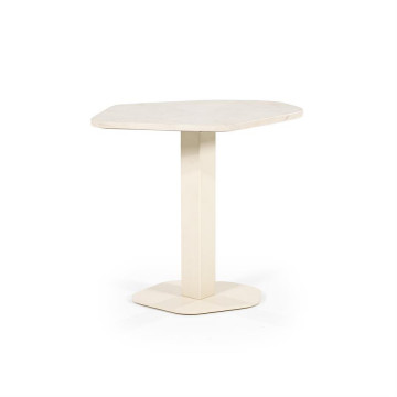 Masuta de cafea din marmura Lorenzo 51x45 cm alba - Img 1