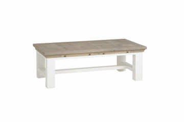 Masuta de cafea dreptunghiulara din lemn 135x75x45 cm maro/alb