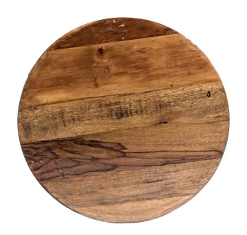 Măsuță de cafea Lancaster, rotundă, diametru 70 cm, din lemn reciclat și oțel, gri, 70x32 cm - Img 6
