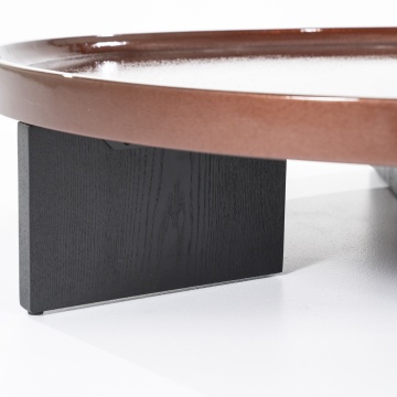 Masuta de cafea Mayson din MDF stejar rosu 120x25 cm - Img 3