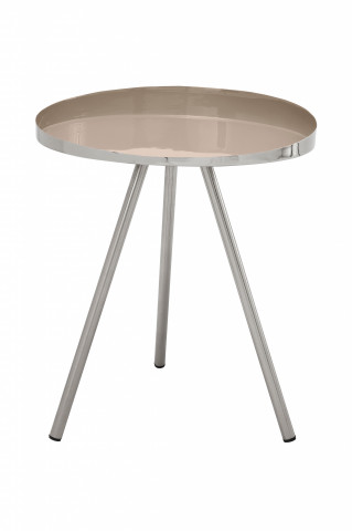 Masuta de cafea rotunda Morrison 41x41x47 cm taupe