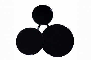 Masuta de cafea triplet Butler 86,5x71x50 cm neagra - Img 2